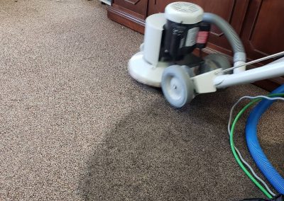 chem-dry tech performing commercial carpet cleaning in salt lake city business