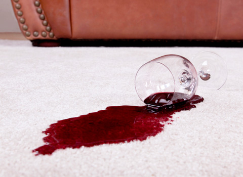 red wine spill on white carpet 